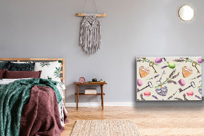 Capa magnética para radiador Corações e pão de gengibre