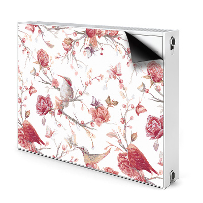 Cobertura magnética para radiador pássaros vermelhos