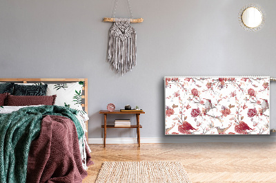 Cobertura magnética para radiador pássaros vermelhos