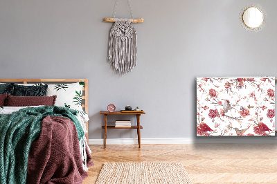 Cobertura magnética para radiador pássaros vermelhos