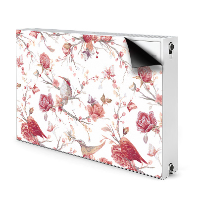 Cobertura magnética para radiador pássaros vermelhos