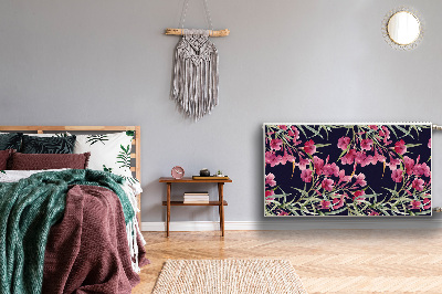 Capa magnética para radiador Flores em aquarela