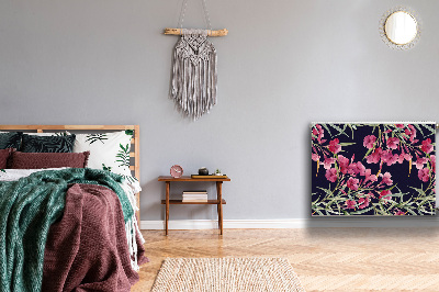 Capa magnética para radiador Flores em aquarela