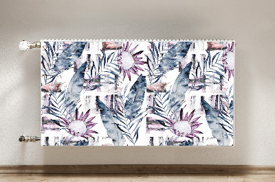 Cobertura magnética para radiador Flores de mármore