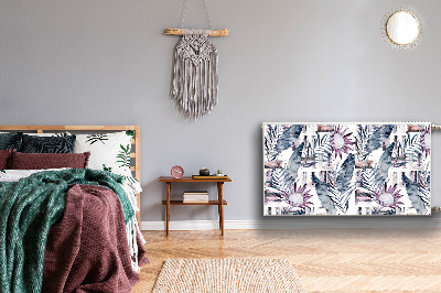 Cobertura magnética para radiador Flores de mármore