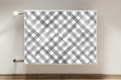 Capa magnética para radiador xadrez cinza