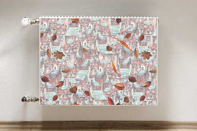 Capa magnética para radiador Cidade de outono