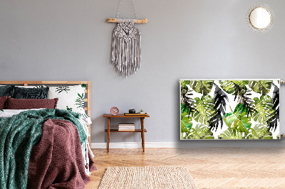 Capa magnética para radiador Folhas em aquarela