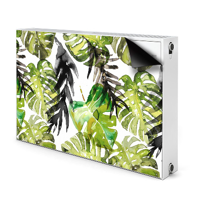 Capa magnética para radiador Folhas em aquarela