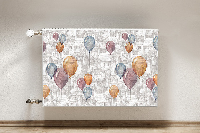 Capa magnética para radiador Balões e casas