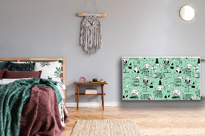 Capa magnética para radiador zoológico escandinavo