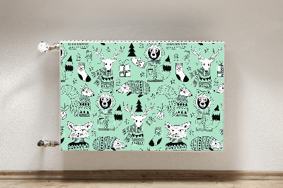 Capa magnética para radiador zoológico escandinavo