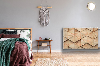 Capa magnética para radiador Padrão de madeira 3D