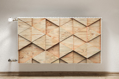 Capa magnética para radiador Padrão de madeira 3D