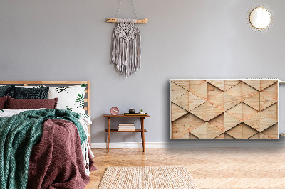 Capa magnética para radiador Padrão de madeira 3D