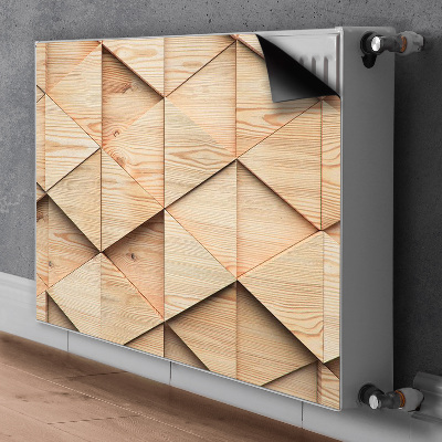 Capa magnética para radiador Padrão de madeira 3D