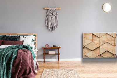 Capa magnética para radiador Padrão de madeira 3D