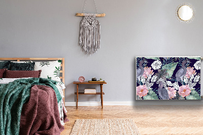 Capa magnética para radiador Pássaros em flores