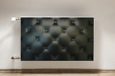 Cobertura magnética para radiador Padrão de couro preto acolchoado