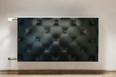 Cobertura magnética para radiador Padrão de couro preto acolchoado