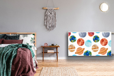 Cobertura magnética para radiador Planetas coloridos