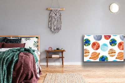 Cobertura magnética para radiador Planetas coloridos