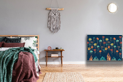 Cobertura magnética para radiador Casas coloridas