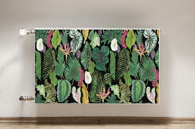 Capa magnética para radiador Folhas tropicais