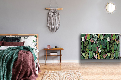 Capa magnética para radiador Folhas tropicais