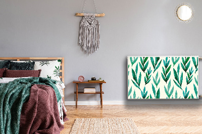 Cobertura magnética para radiador Folhas verdes