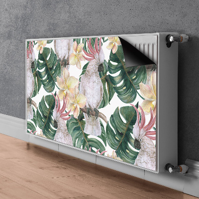 Cobertura magnética para radiador Papagaios tropicais