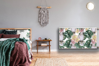 Cobertura magnética para radiador Papagaios tropicais