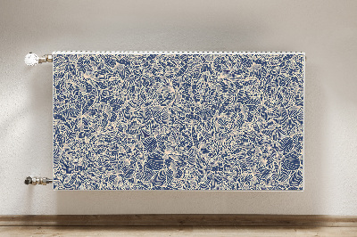 Cobertura magnética para radiador Flor azul
