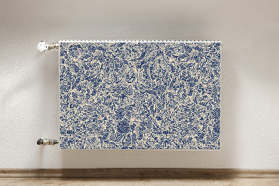 Cobertura magnética para radiador Flor azul