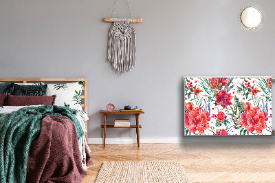 Capa magnética para radiador flores vermelhas