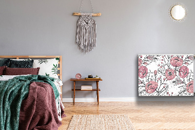 Capa magnética para radiador Arte de rosas pastel