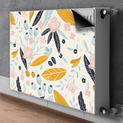 Cobertura magnética para radiador Folhas pastel
