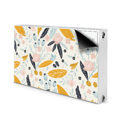 Cobertura magnética para radiador Folhas pastel