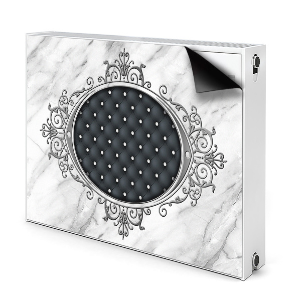 Capa magnética para radiador Padrão acolchoado em mármore