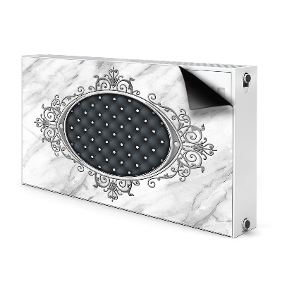 Capa magnética para radiador Padrão acolchoado em mármore