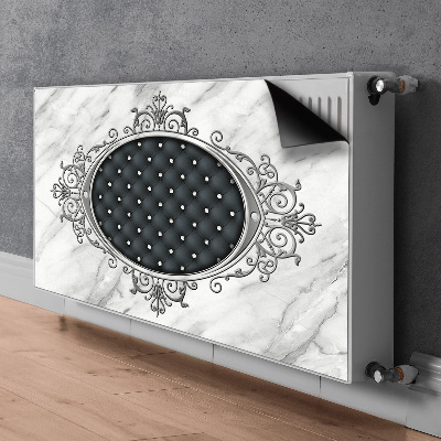 Capa magnética para radiador Padrão acolchoado em mármore