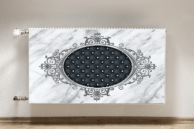 Capa magnética para radiador Padrão acolchoado em mármore