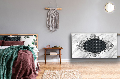 Capa magnética para radiador Padrão acolchoado em mármore