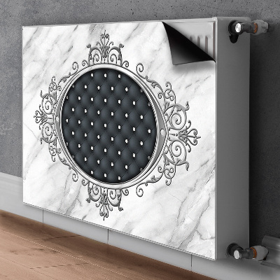 Capa magnética para radiador Padrão acolchoado em mármore