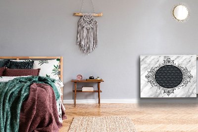 Capa magnética para radiador Padrão acolchoado em mármore