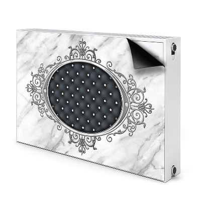 Capa magnética para radiador Padrão acolchoado em mármore