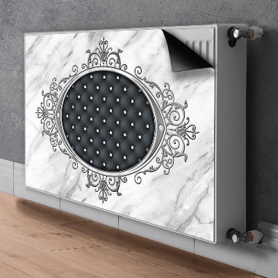 Capa magnética para radiador Padrão acolchoado em mármore