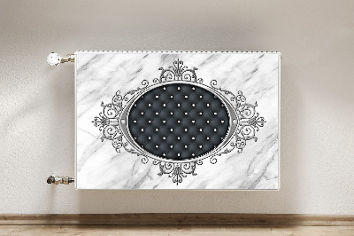 Capa magnética para radiador Padrão acolchoado em mármore