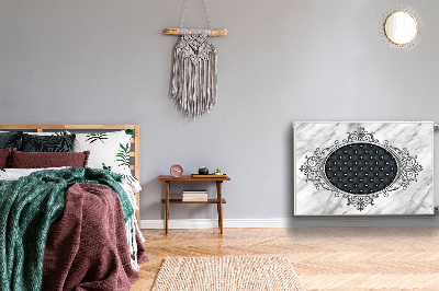 Capa magnética para radiador Padrão acolchoado em mármore