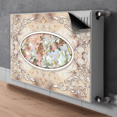 Cobertura magnética para radiador Padrão floral glamoroso